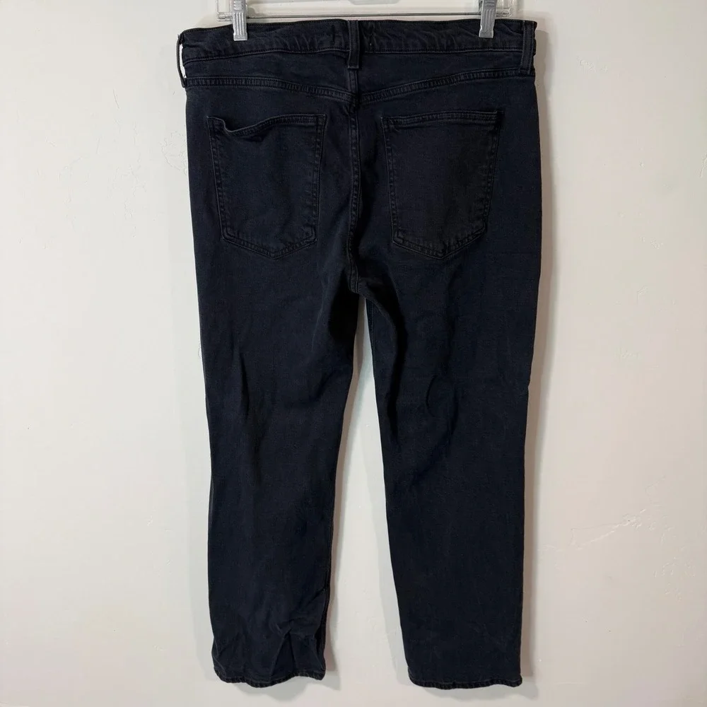 AGOLDE Womens Kye Jeans 31 Black Mid‎ Rise Straight Leg A9100B-1140